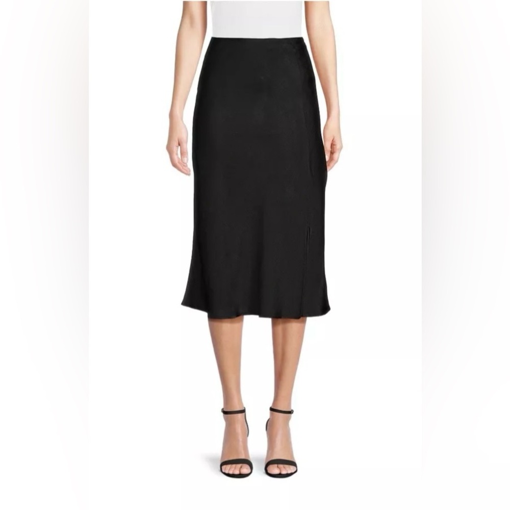 Time and Tru Black Midi Skirt